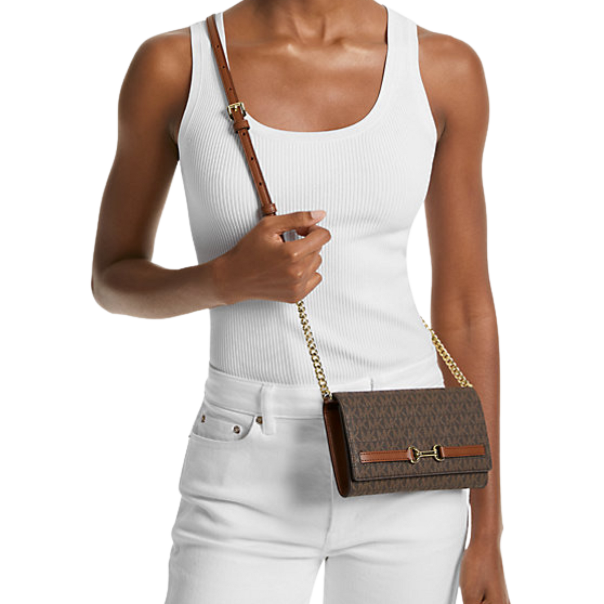 Large Signature Logo Convertible Crossbody Bag