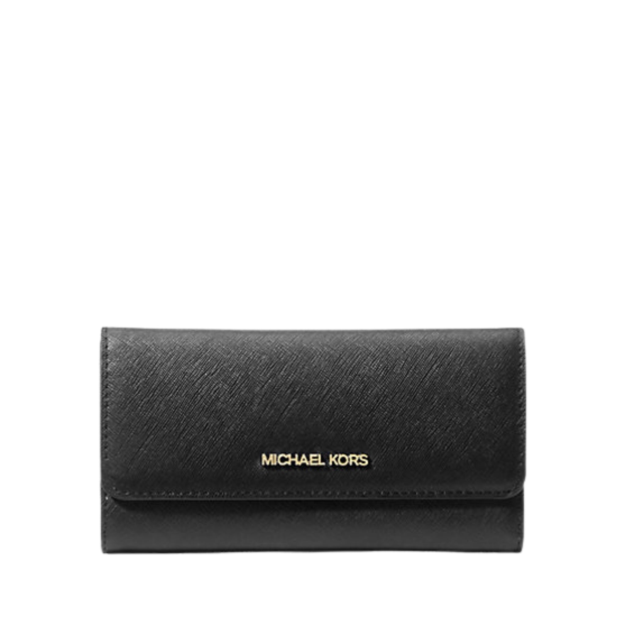 Michael Kors Jet Set Travel Crossgrain Leather Tri-Fold Wallet