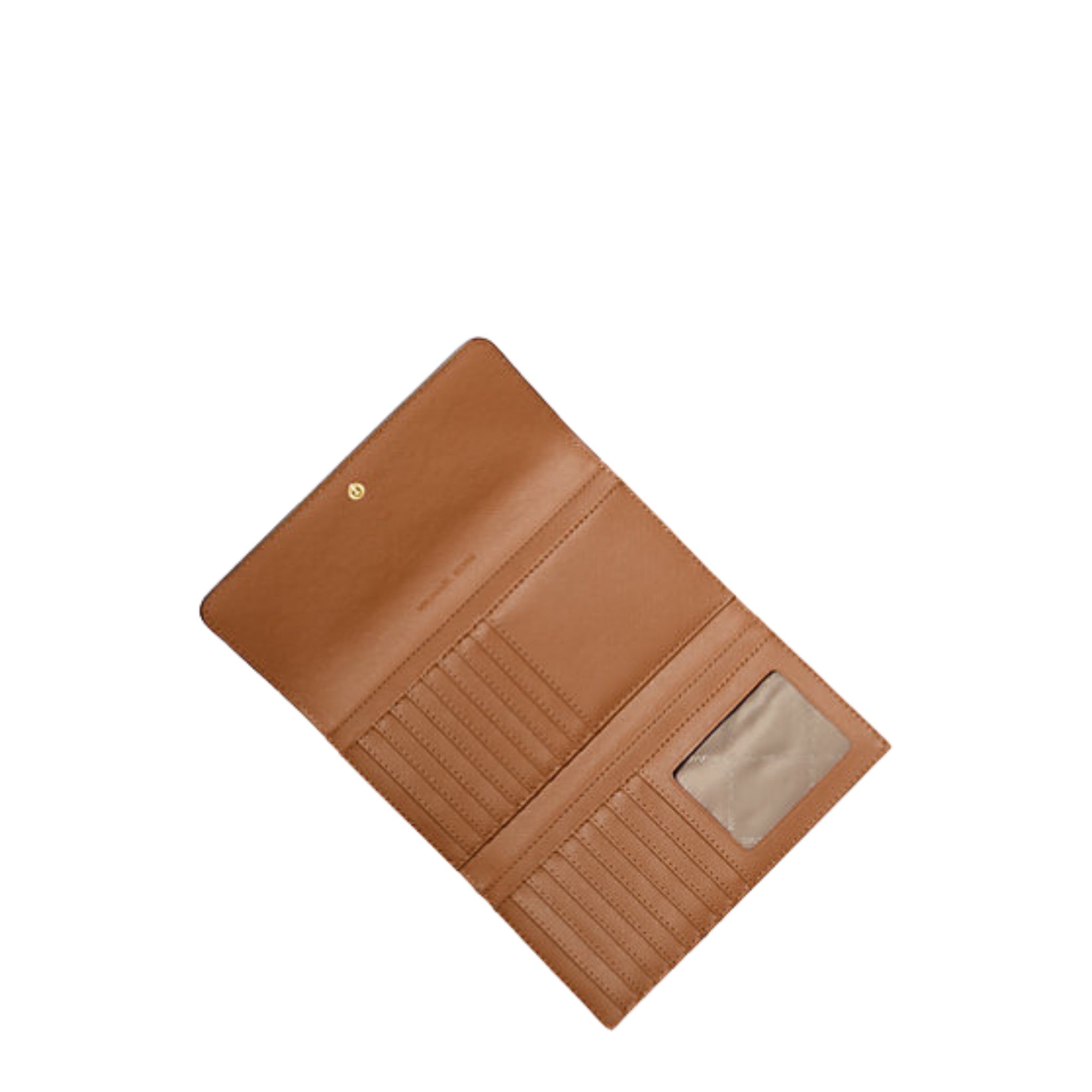 Michael Kors Jet Set Travel Crossgrain Leather Tri-Fold Wallet