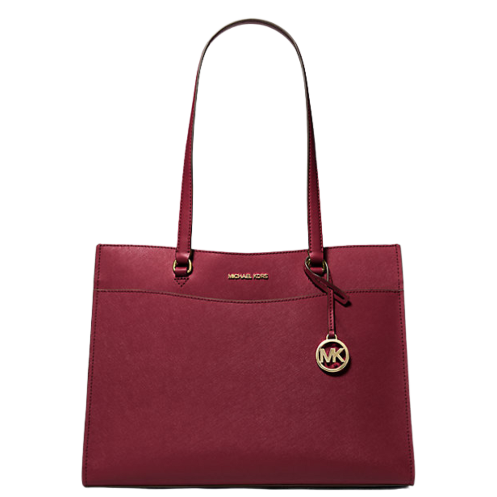 MICHAEL KORS Jet Set Travel Large Saffiano Leather Pocket Tote Bag