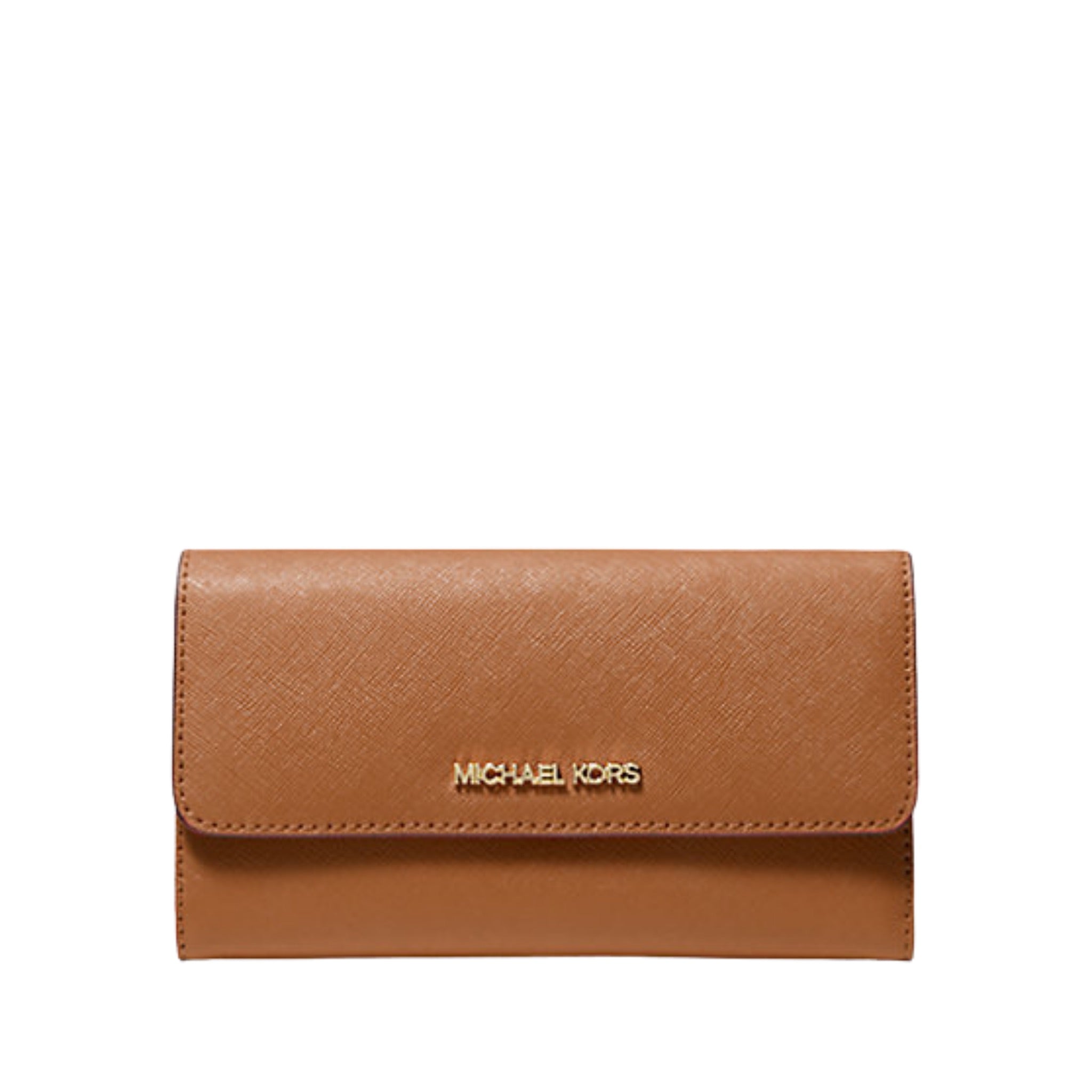 Michael Kors Jet Set Travel Crossgrain Leather Tri-Fold Wallet