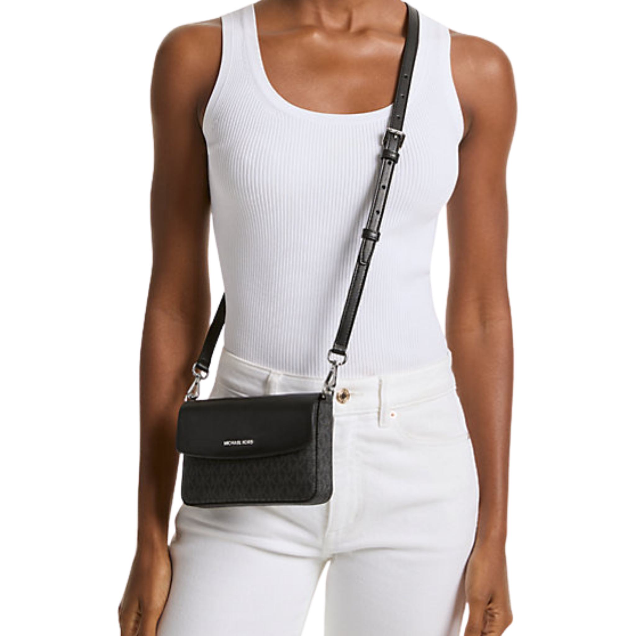 MICHAEL KORS  Jet Set Large 2-in-1 Pebbled Leather Tote Bag