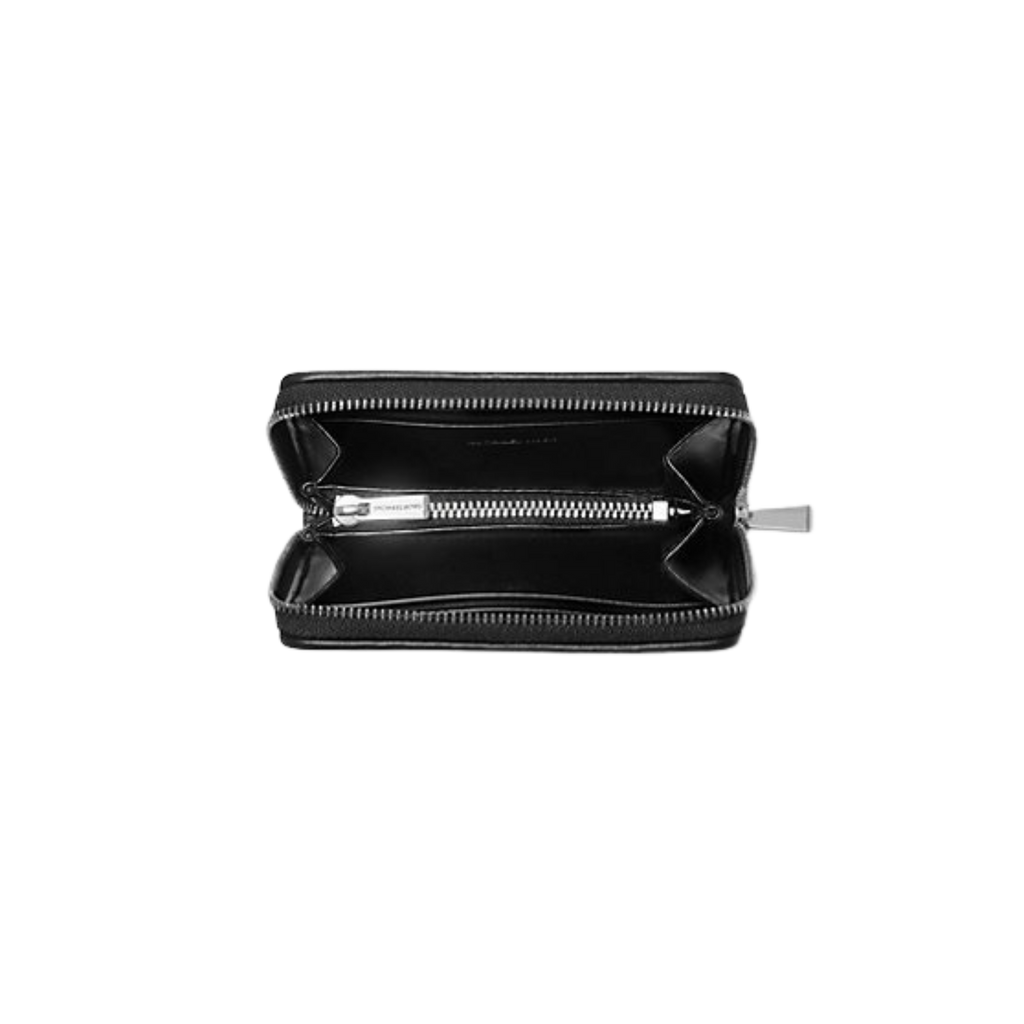 MICHAEL KORS Jet Set Small MK2000 Logo Jacquard Wallet – Black/Grey