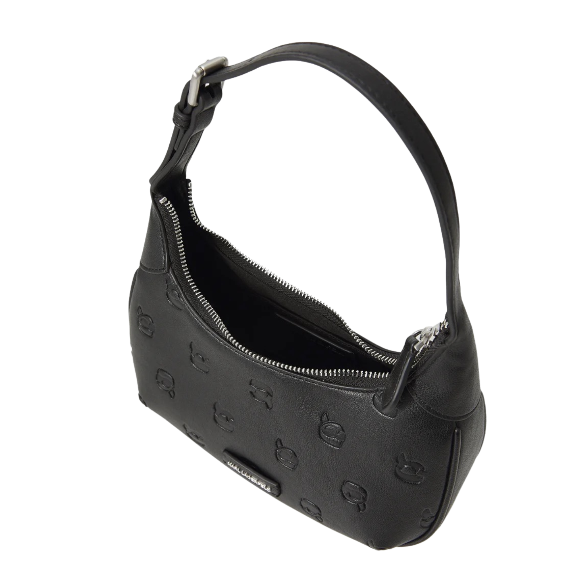 KARL LAGERFELD IKON MONOGRAM ROUND - Cross body bag - black