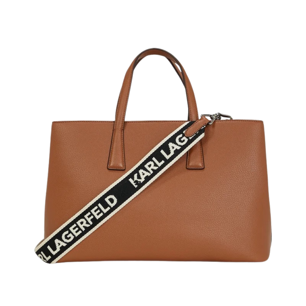 KARL LAGERFELD SATCHEL - Handbag - dark tan