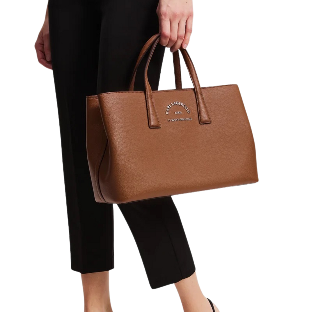 KARL LAGERFELD SATCHEL - Handbag - dark tan