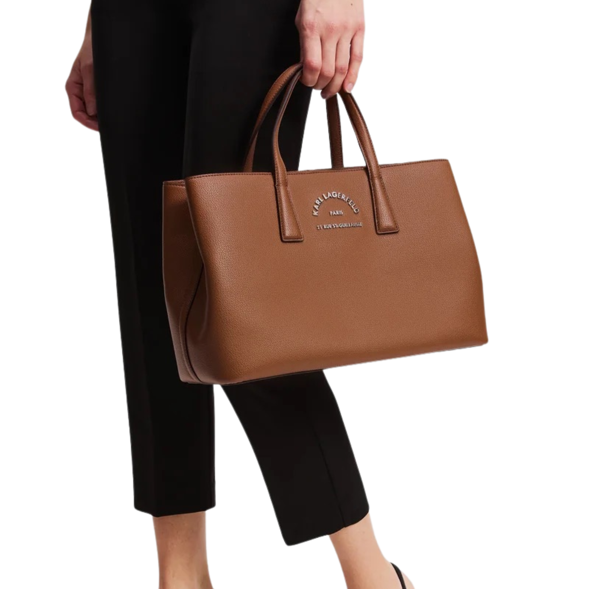 KARL LAGERFELD SATCHEL - Handbag - dark tan