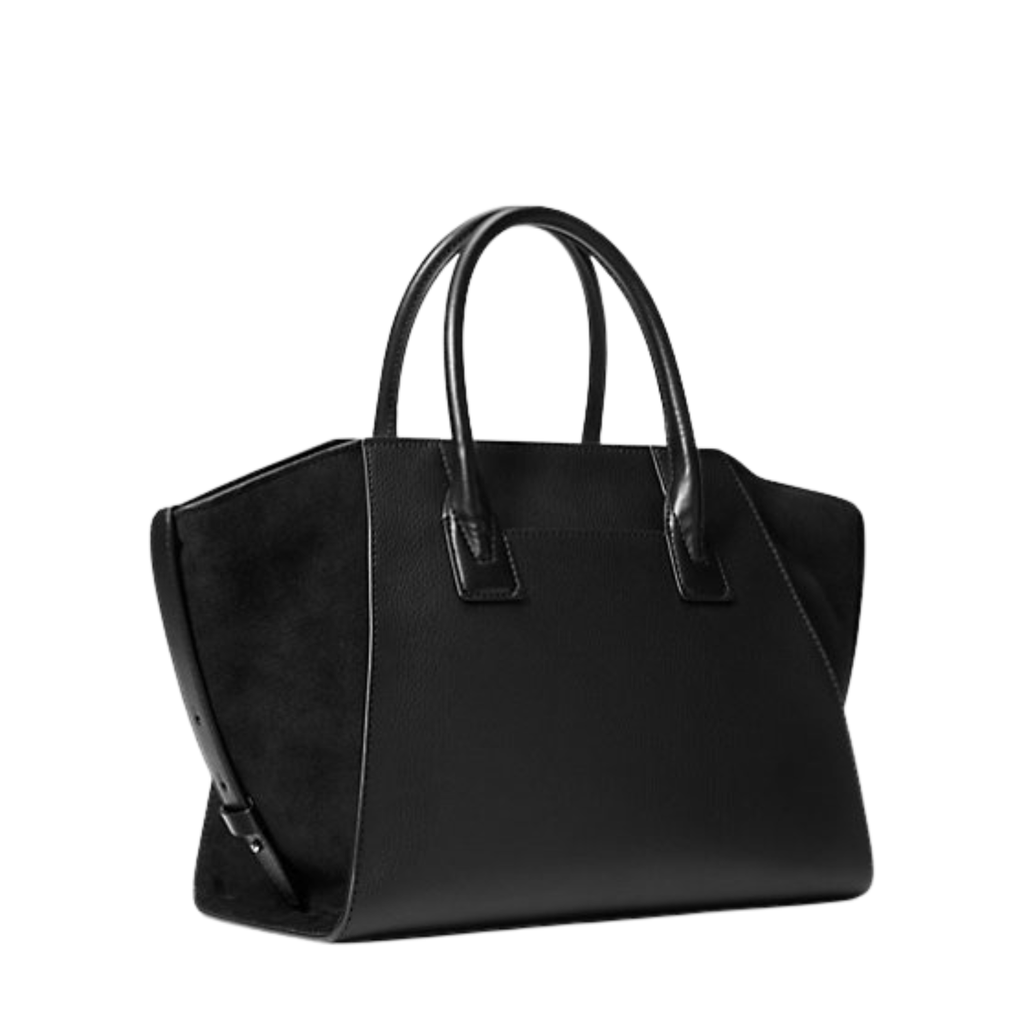 Michael Kors Avril Large Leather and Suede Satchel