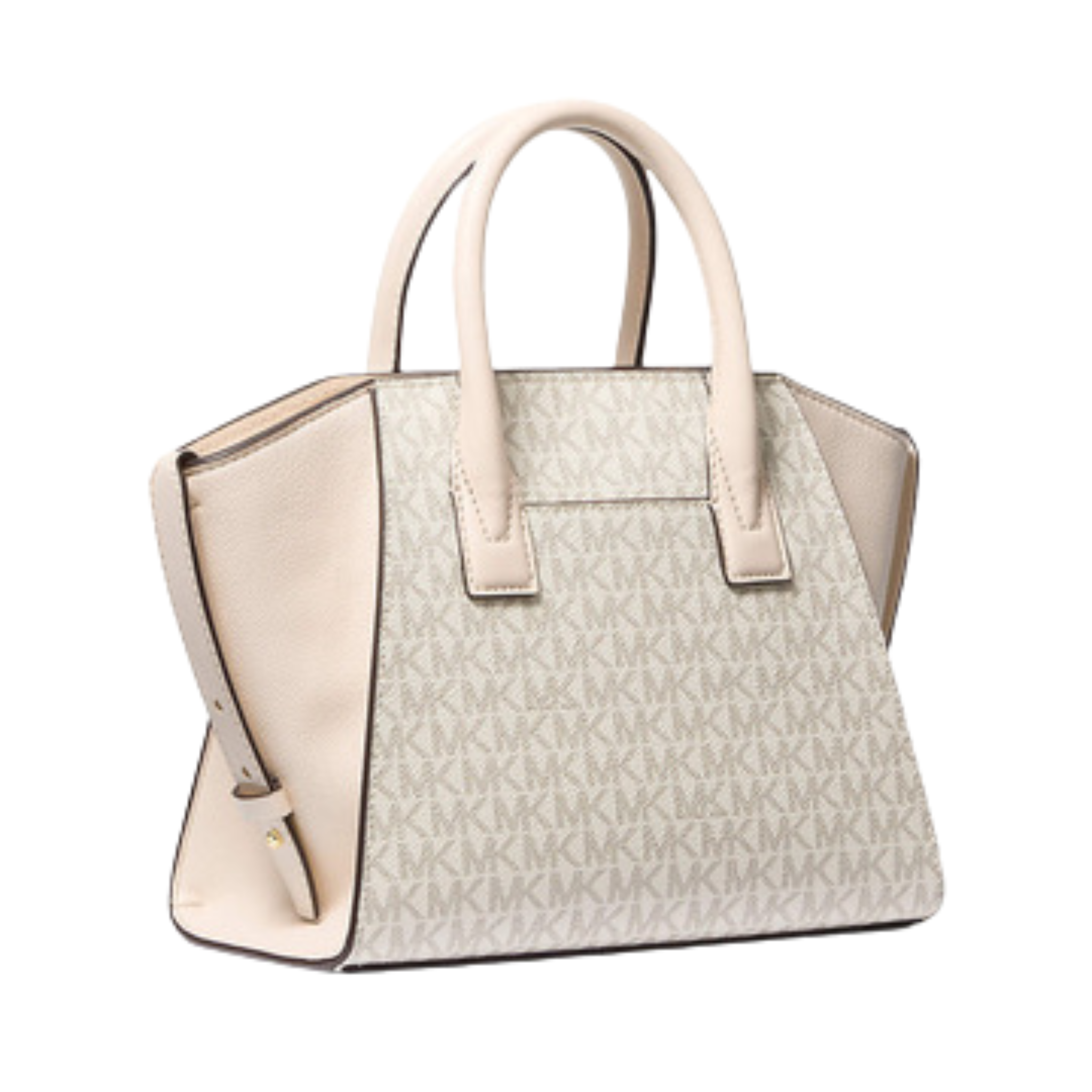 Michael Kors Avril Small Logo and Leather Satchel