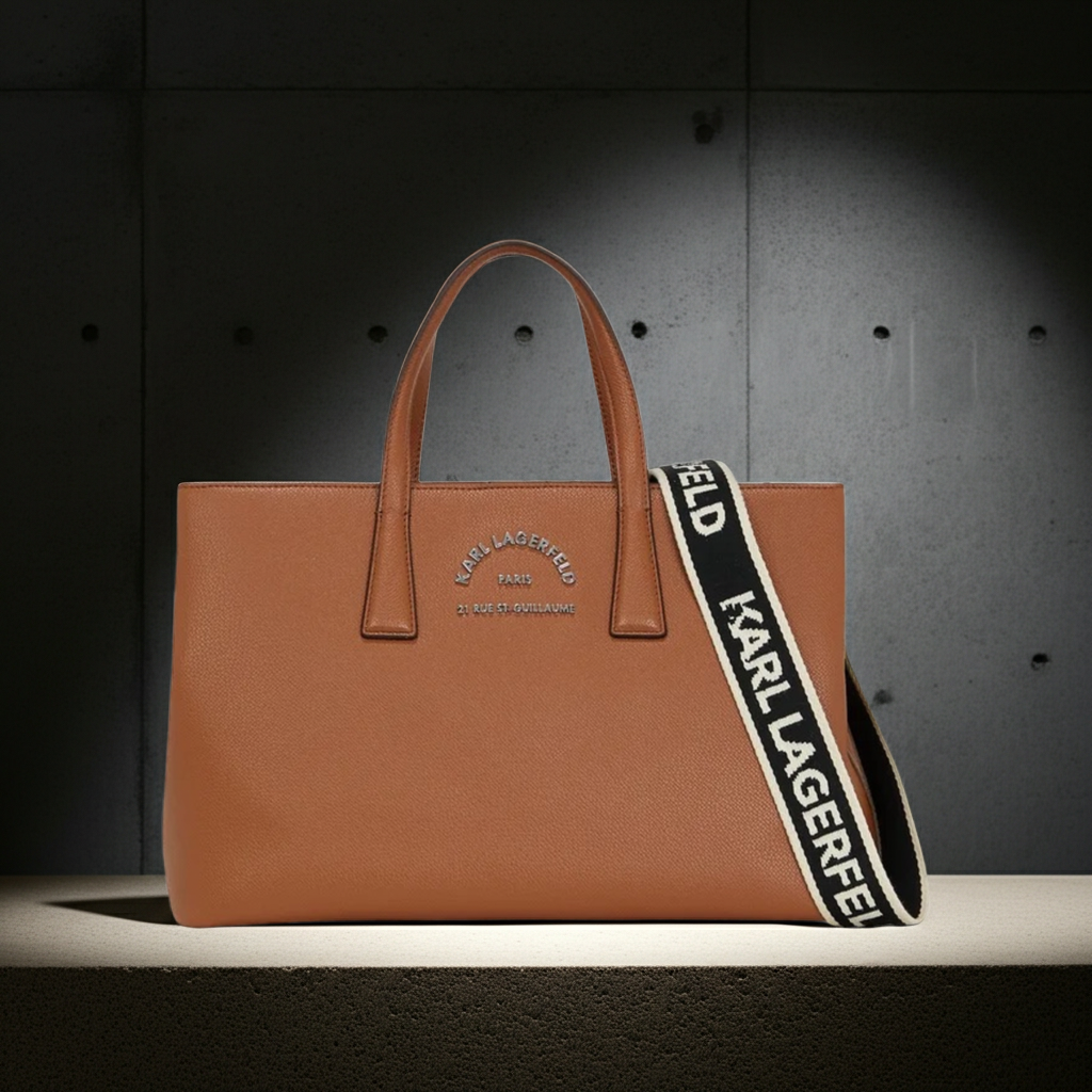 KARL LAGERFELD SATCHEL - Handbag - dark tan