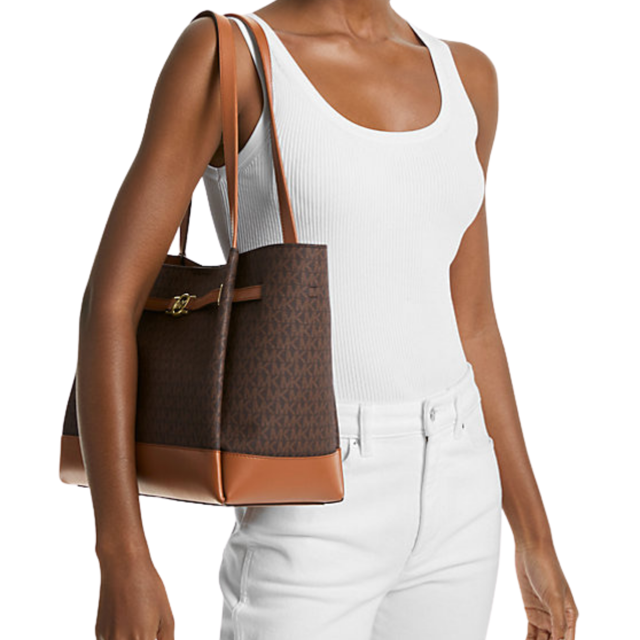 MICHAEL KORS Reed Large Signature Logo Tote Bag