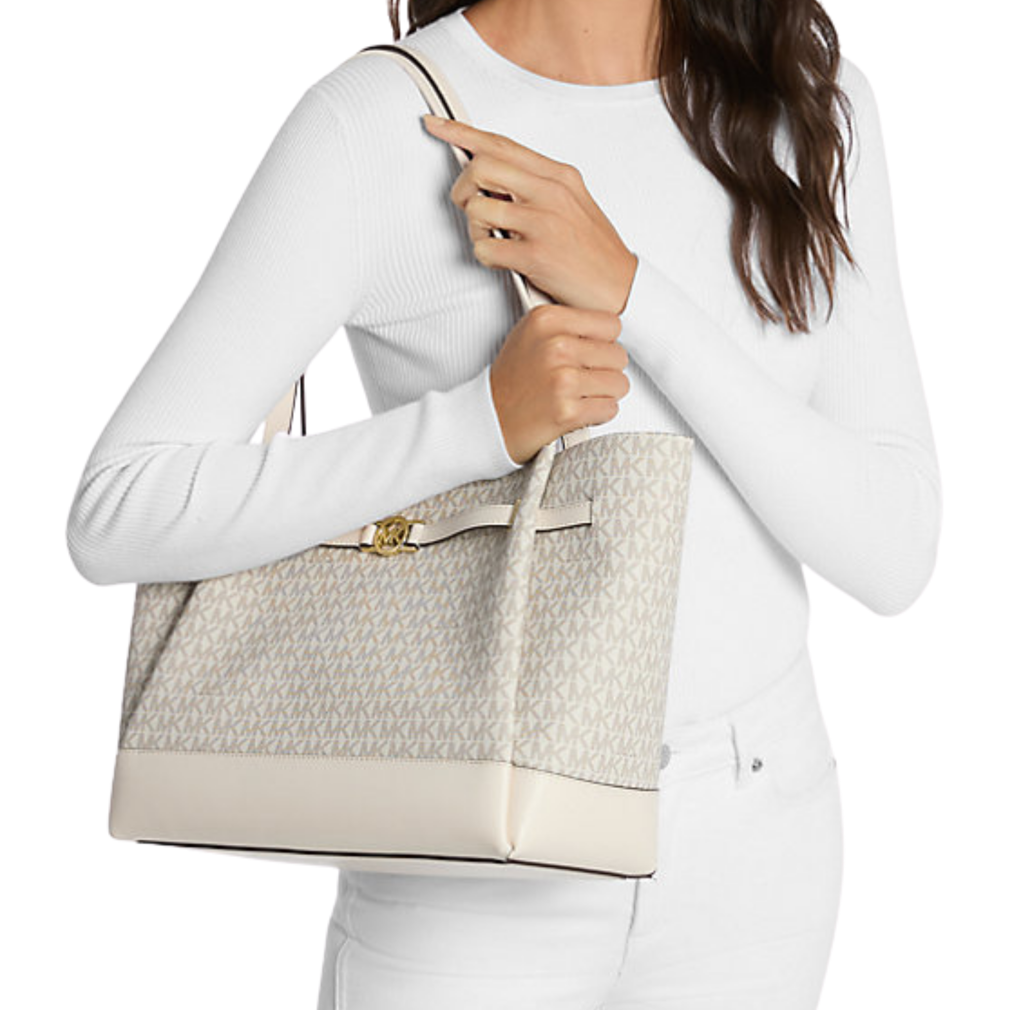 MICHAEL KORS Reed Large Signature Logo Tote Bag