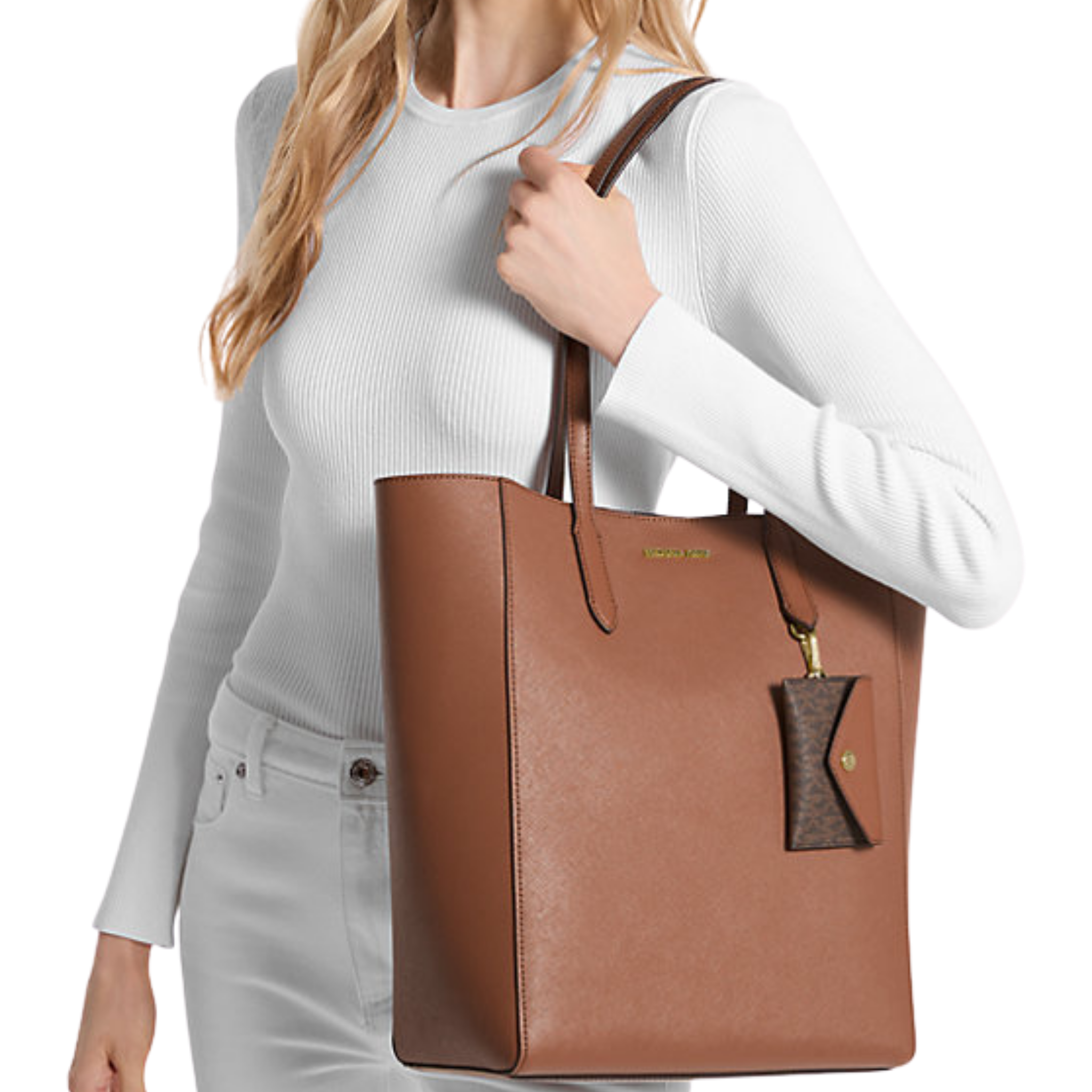 MICHAEL KORS Vincent Large Saffiano Tote – with Card Case